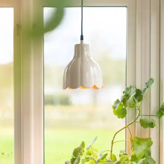 Csak ma PR Home Tulippa függőlámpa Ø 17 cm, bézs, dugós, dugós