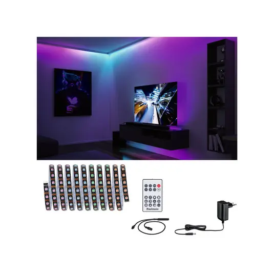 Biztonságos fizetés Paulmann EntertainLED LED szalag, RGB, készlet, 3m