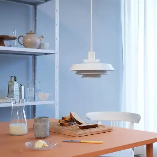 Dyberg Larsen DL30 függő lámpa Ø 30 cm fehér Vásárlói kedvenc