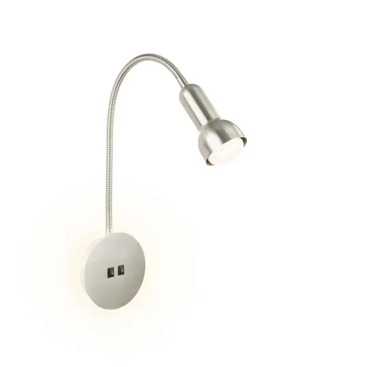Népszerű LED fali lámpa 2178012 Double-Switch, matt nikkel