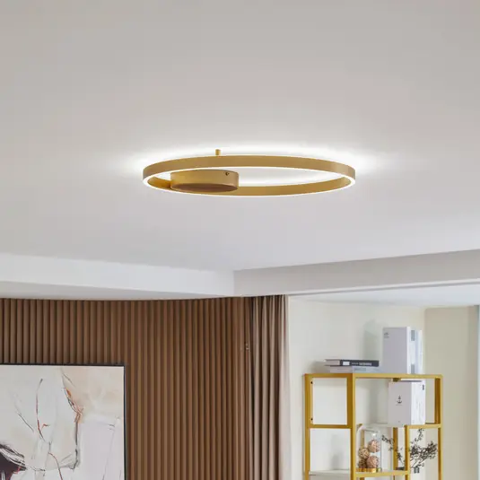 Lucande Smart LED mennyezeti lámpa Moise, arany, CCT, Tuya Szezonális akció