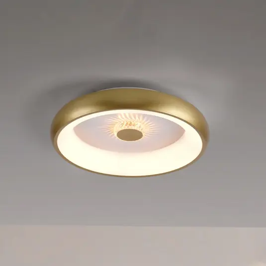 Alacsony ár Vertigo LED mennyezeti lámpa, CCT, Ø 46,5 cm, sárgaréz