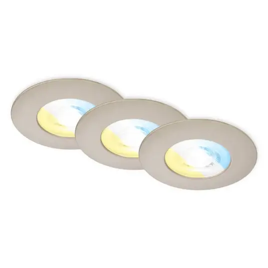 Legnépszerűbb LED beépített spotlámpa 7605 3-as IP44 CTS nikkel