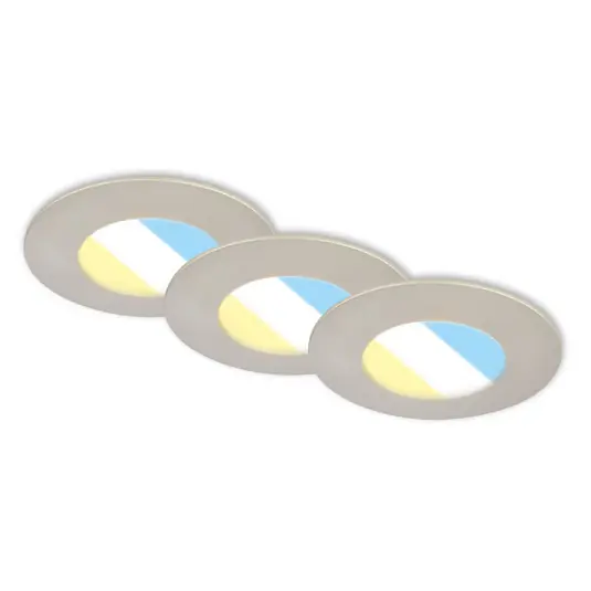 Szezonális akció LED beépített spotlámpa 7598 3-as klt CTS nikkel