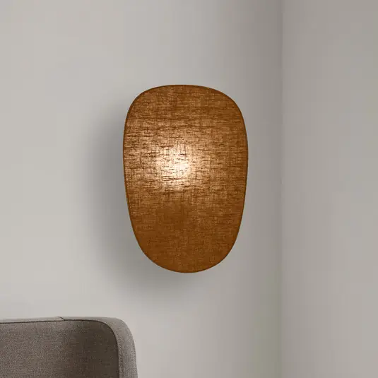 MARKET SET Screen 70-es évek stílusú fali lámpa, 40 cm magas, curry színű, Szuper ajánlat