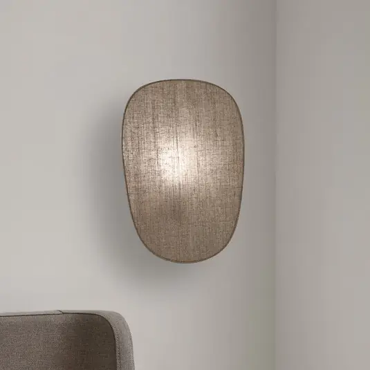 Szuper ajánlat MARKET SET Screen 70-es évek stílusú fali lámpa, 40 cm magas, juta, textil