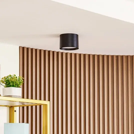 Lindby Nivoria LED-es spotlámpa, Ø 12 cm, 15 W, fekete, fém Bestseller
