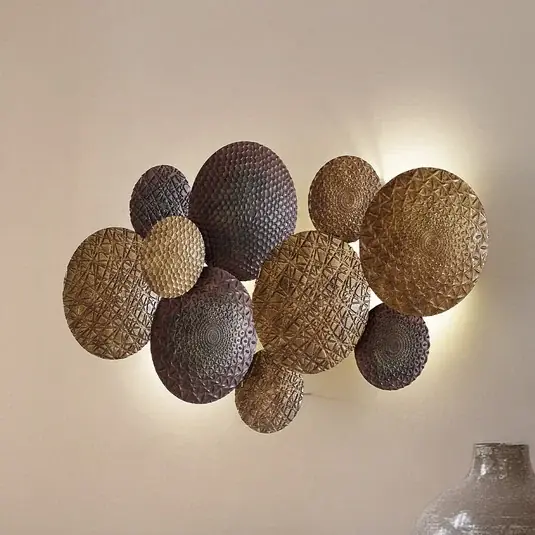Lindby fali lámpa Soraya, arany/réz, fém, 2 lámpás, 51cm Különleges ajánlat