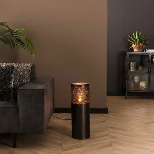 Expressz szállítás Narabi állólámpa, magasság 60 cm, fekete-nikkel, fém