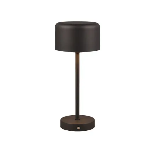 Jeff LED-es újratölthető asztali lámpa, matt fekete, magasság 30 cm, fém Akciós ár