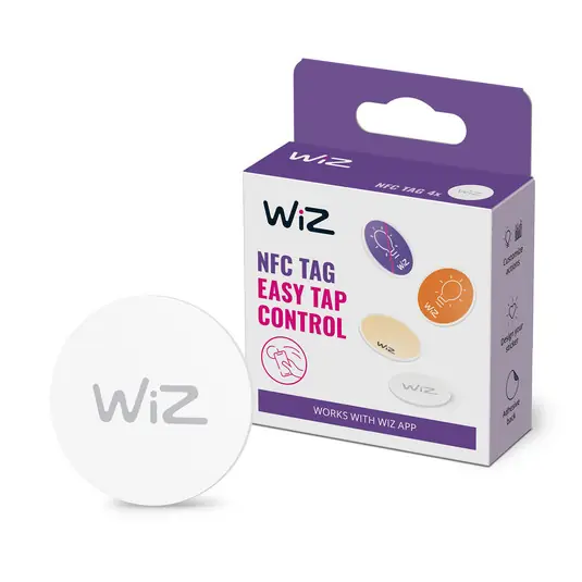 WiZ NFC Tag, öntapadó, autark, 4-es készlet Újdonság