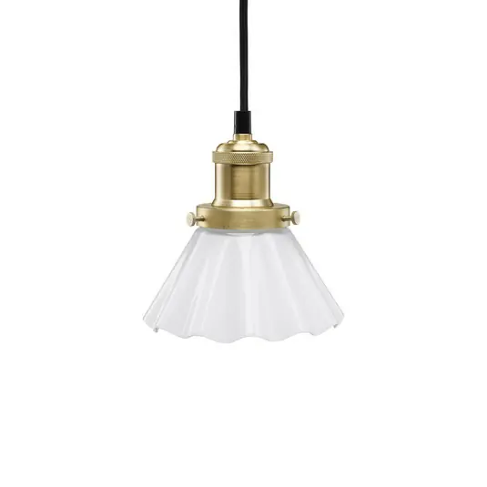 Vedd meg online PR Home függőlámpa August, opál, Ø 15 cm, hullámos üveg, hullámüveg