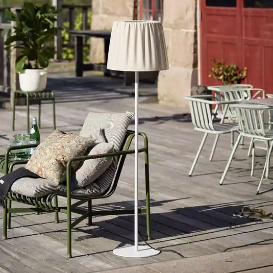 PR Home kültéri állólámpa Agnar, fehér/bézs, 140 cm Alacsony ár
