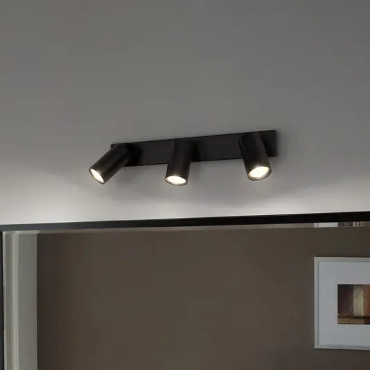 Azonnali szállítás LEDVANCE Octagon LED spotlámpa, fényerőszabályozható, három izzó, fekete
