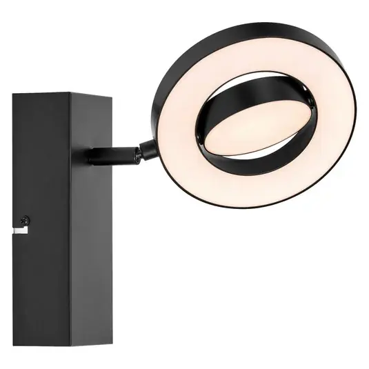 Árcsökkenés LEDVANCE Saturn CCT LED fali spotlámpa, kapcsoló, fekete