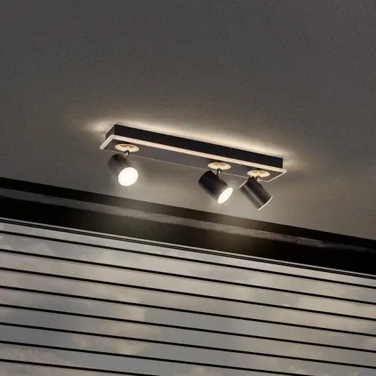 LEDVANCE LED mennyezeti spotlámpa Mars, 4 lámpás, 3 spot, fekete Újdonság