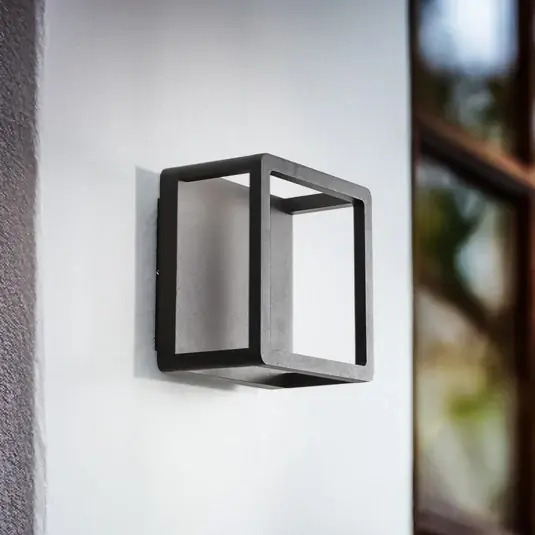 Lucande Thorvid LED kültéri fali világítás, magasság 18 cm, fekete Utolsó esély