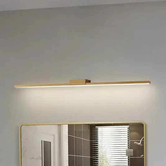 Lucande LED-es tükörlámpa Kivana, réz, fém, 90 cm, IP44 Bestseller