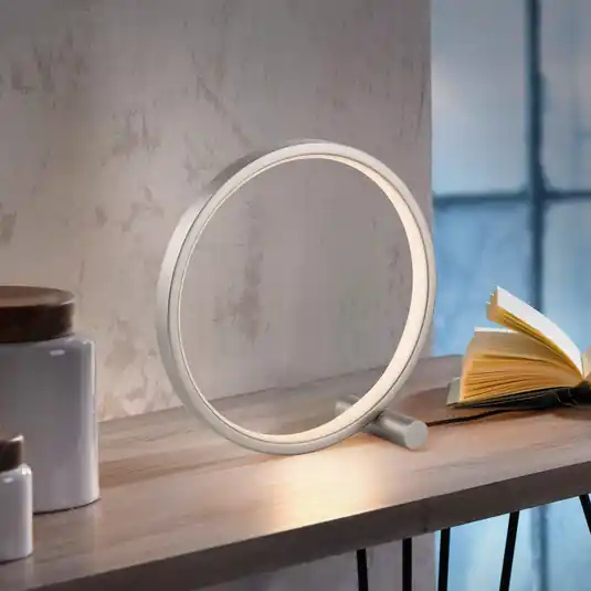 JUST LIGHT. LED-es asztali lámpa Mini Ritus, Ø 25 cm, vas Biztonságos vásárlás