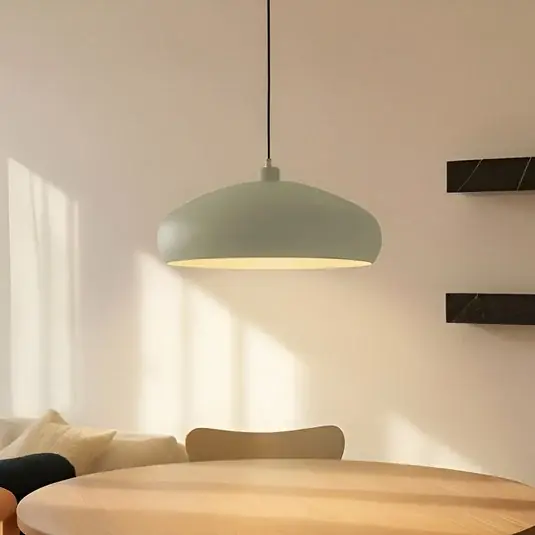 Rendeld meg most Lindby függesztéklámpa Elover, világoszöld, Ø 45 cm, vas
