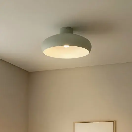 Azonnali szállítás Lindby Elover mennyezeti lámpa, világoszöld, Ø 45 cm, vas