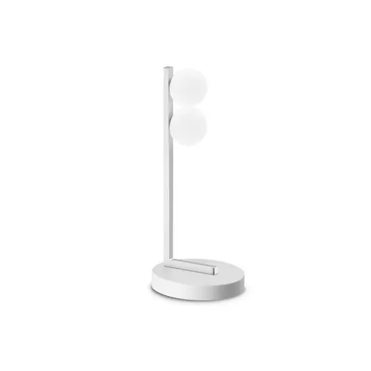 Ne maradj le Ideal Lux LED asztali lámpa Ping Pong fehér 2-lámpás üveg fém