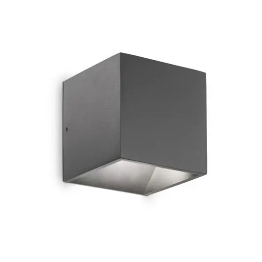 Árcsökkenés Ideal Lux kültéri fali lámpa Rubik antracit alumínium 10 cm 4,000 K