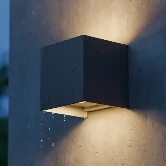 Ideal Lux LED kültéri fali lámpa Atom antracit, 10 cm, fém Azonnali szállítás