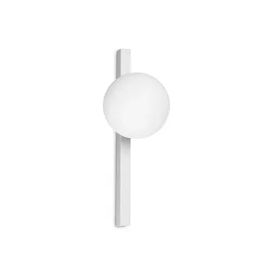 Végkiárusítás Ideal Lux fali lámpa Binomio, fehér, 1 lámpás, fém, üveg