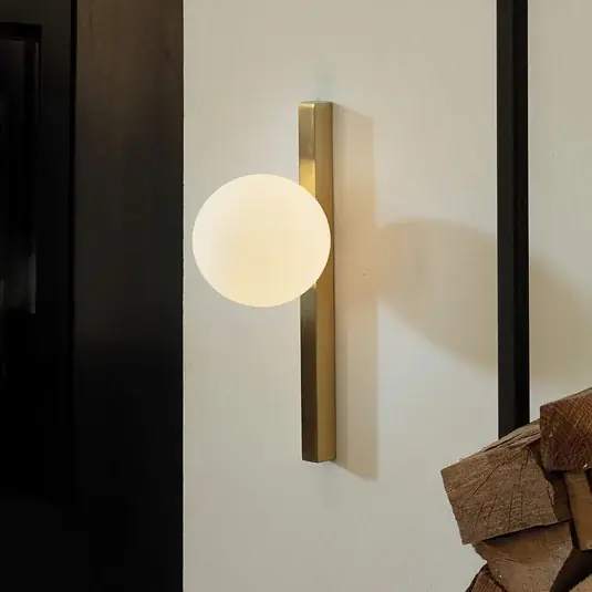 Legjobb ár Ideal Lux fali lámpa Binomio sárgaréz színű, 1-lámpás fém üveg