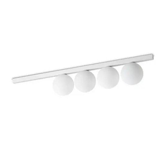 Ideal Lux mennyezeti lámpa Binomio, fehér, 4 lámpás, fém, üveg Outlet