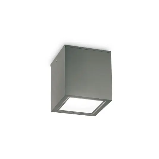 Akciós ár Ideal Lux Techo IP54-es, antracit színű, fém 15 x 15 cm-es, ideális