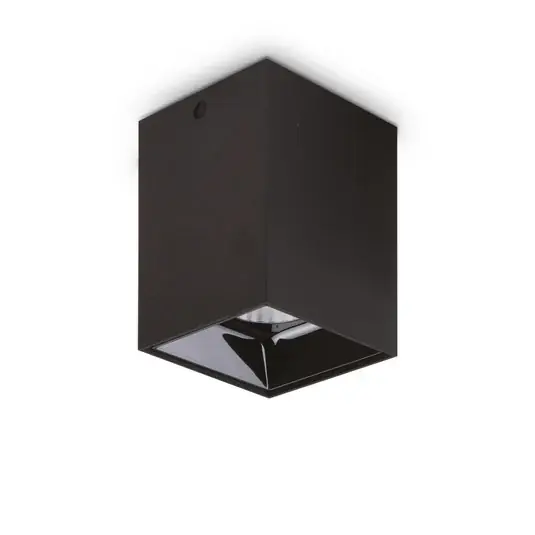 Végkiárusítás Ideal Lux LED-es Nitro négyzet alakú, fekete, magasság 12 cm