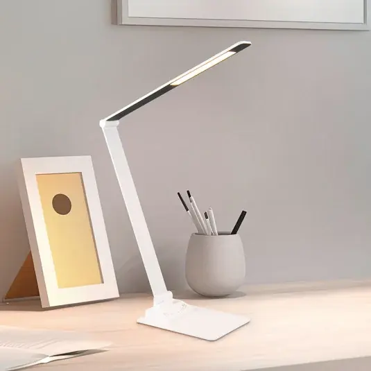 Kedvezmény Travis LED asztali lámpa, fehér, CCT, dimmelhető, érintés, USB