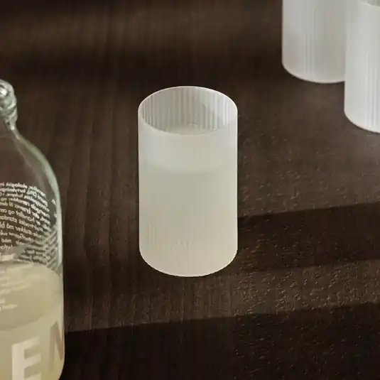ferm LIVING Verrine Ripple, fehér, 140 ml, pohár, 4 db-os készlet Árcsökkenés