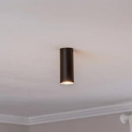 Vedd meg most Mennyezeti spotlámpa Tecno 1S, acél, GU10, magasság 15 cm, fekete