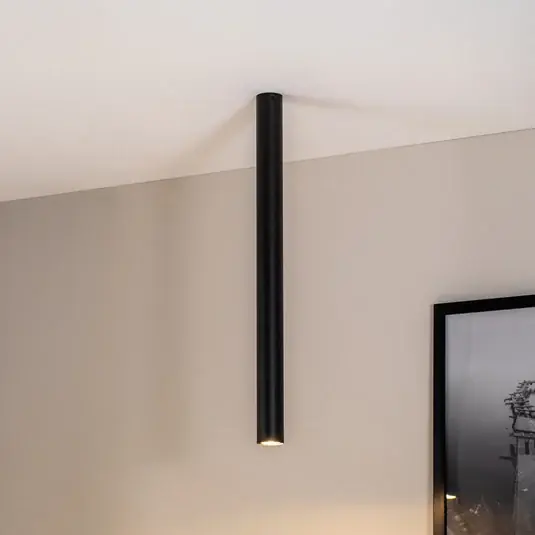 Mennyezeti spotlámpa Tecno 1XXL, acél, GU10, magasság 80 cm, fekete Rendeld meg most