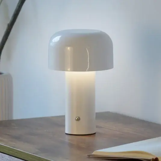 JUST LIGHT. Agnes LED-es újratölthető asztali lámpa, fehér, vas, CCT Expressz szállítás