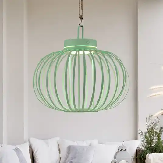 Expressz szállítás JUST LIGHT. Akuba LED-es, újratölthető asztali lámpa, zöld, 33 cm, bambusz