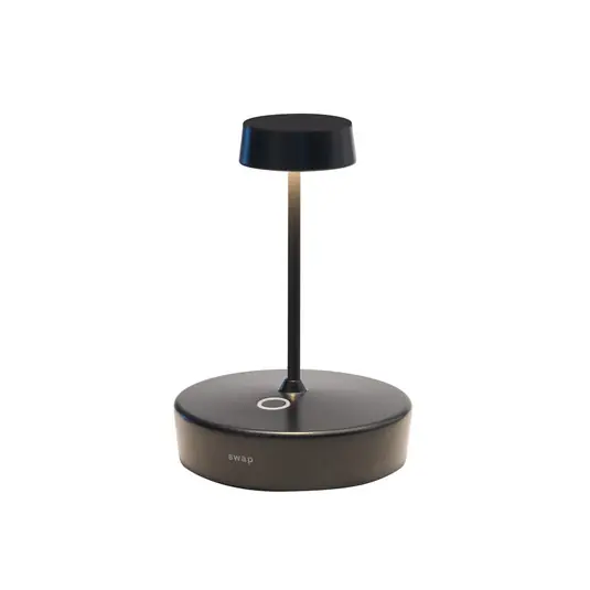 Zafferano LED-es újratölthető asztali lámpa Swap mini, fekete, 15 cm IP65 Ajánlat