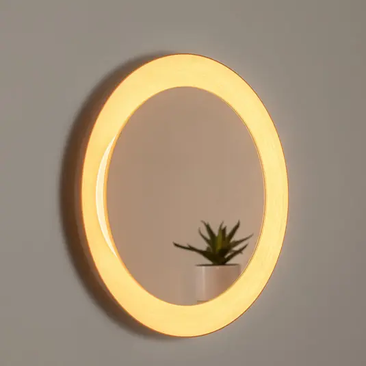 Árengedmény BEGA LED tükör Studio Line fekete sárgaréz, Ø 50 cm
