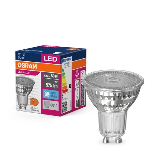 OSRAM LED izzó Reflektor GU10 6.9W 36° 840° 840 világos Gyors szállítás