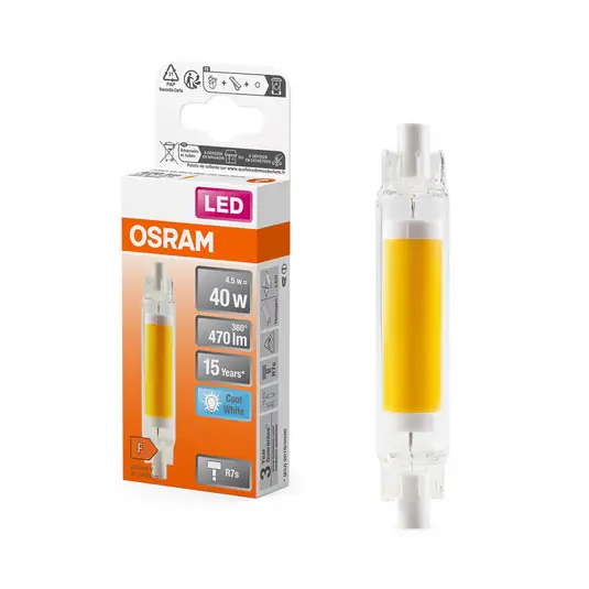 Biztonságos vásárlás OSRAM LED izzó rúd R7s 4.5W 840 Slim Line