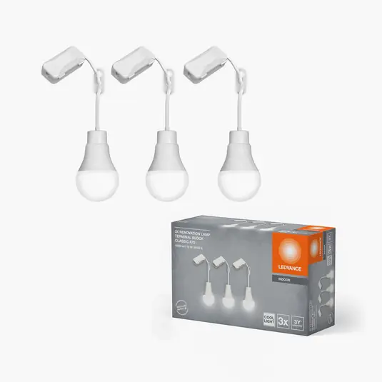 Végkiárusítás LED lámpatest A75 10W 840 1055 lm csatlakozódoboz, 3 darabos kiszerelésben