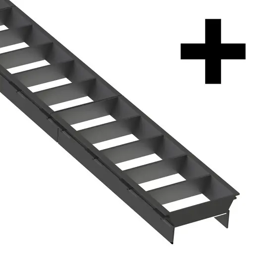 Szuper ajánlat SLC lamellás rács Click, X-modul, fekete, műanyag