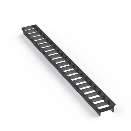 Outlet SLC lamellás rács Click, fekete, hossza 56 cm, műanyag