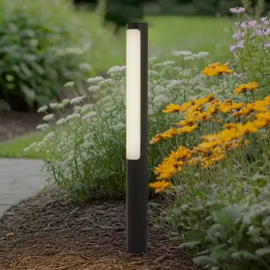 Akció Lucande LED-es útvilágító lámpa Tuberia, antracit, fém, 80 cm