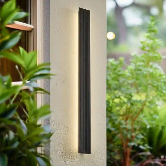 Olcsó Lucande Melira LED kültéri fali világítás, magasság 100 cm, antracit
