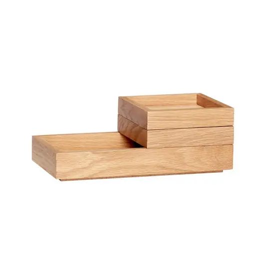 Outlet HÜBSCH Tűződoboz, tölgyfa színű, 24 x 12 x 6 cm