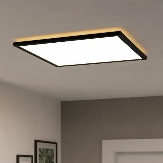 Újdonság EGLO connect LED mennyezeti lámpa Rovito-Z, fekete, 50 x 50 cm, 50 x 50 cm